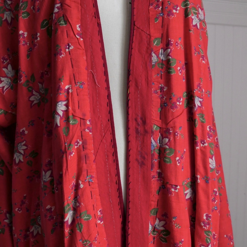 AMAZING antique Uzbekistan ikat dyed silk and calico cotton reversible jacket - Picture 13 of 14